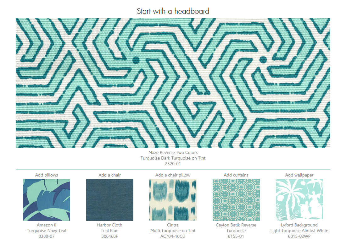 China Seas Maze Reverse Two Colors turquoise design ideas