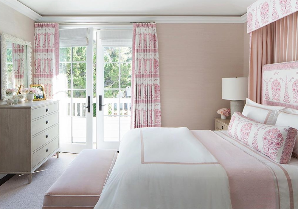 Home Couture Kalamkari Border bed and pillows by Emily Ruddo Interior Design