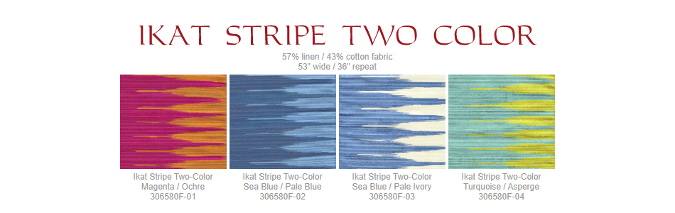Ikat Stripe 2 Color fabric group