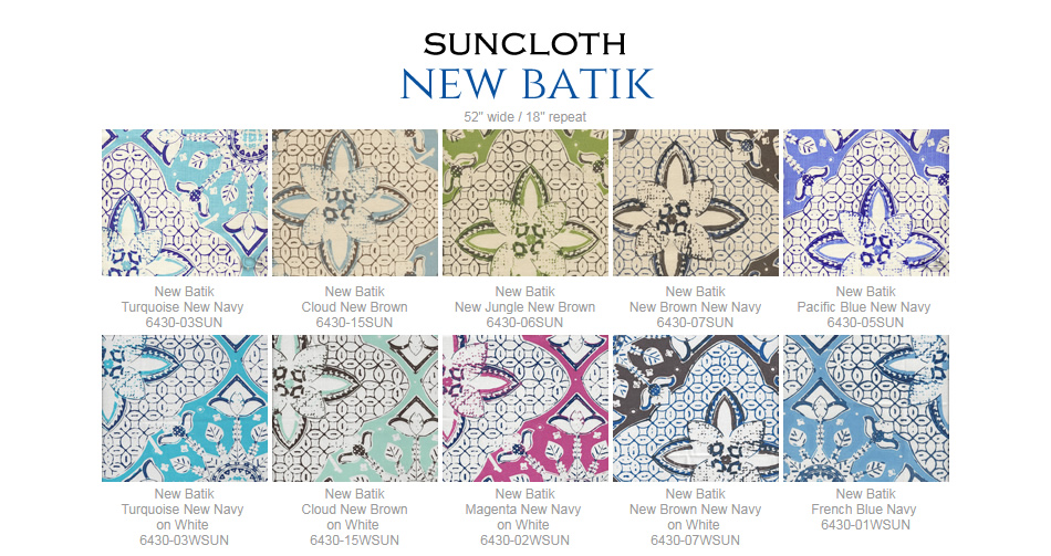 New Batik Suncloth fabric group