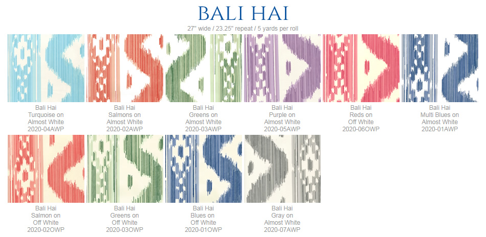 China Seas Bali Hai wallpaper group