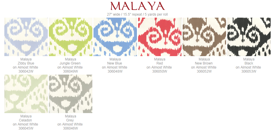 Quadrille Malaya wallpaper group