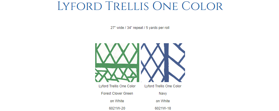 Lyford Trellis wallpaper group